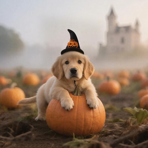 Pet Witch Hat Halloween Costume Black Pumpkin Hat for Cats Small Dogs Medium - Picture 9 of 9